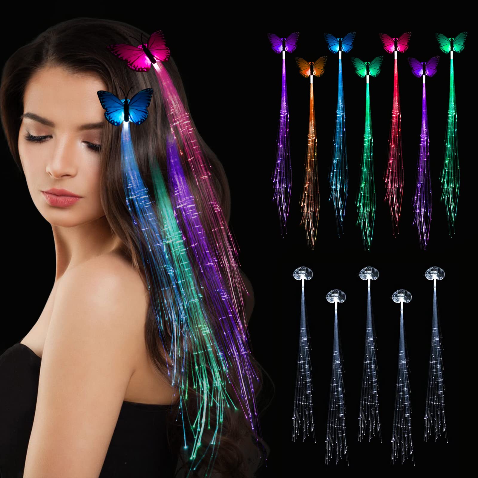 Glowing Hair Clips